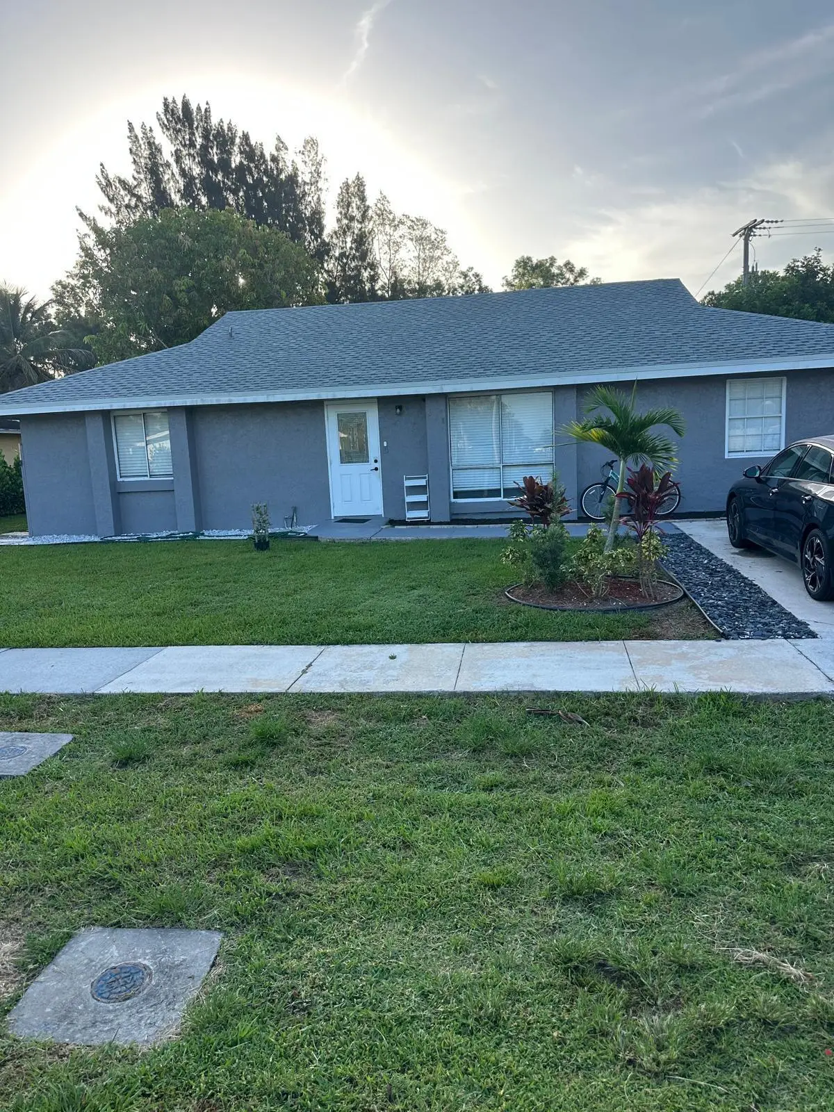 front of the house