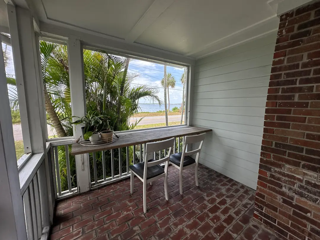 Front screened porch overlooking beach