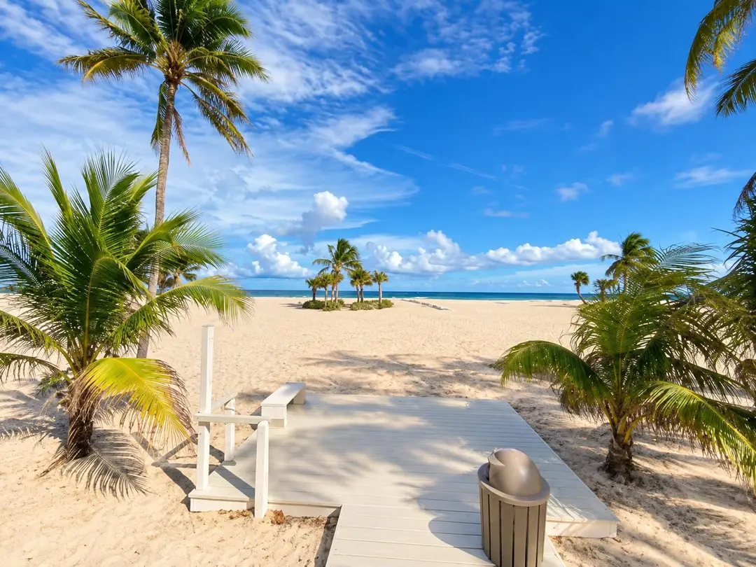 Private beach direct access to the ocea