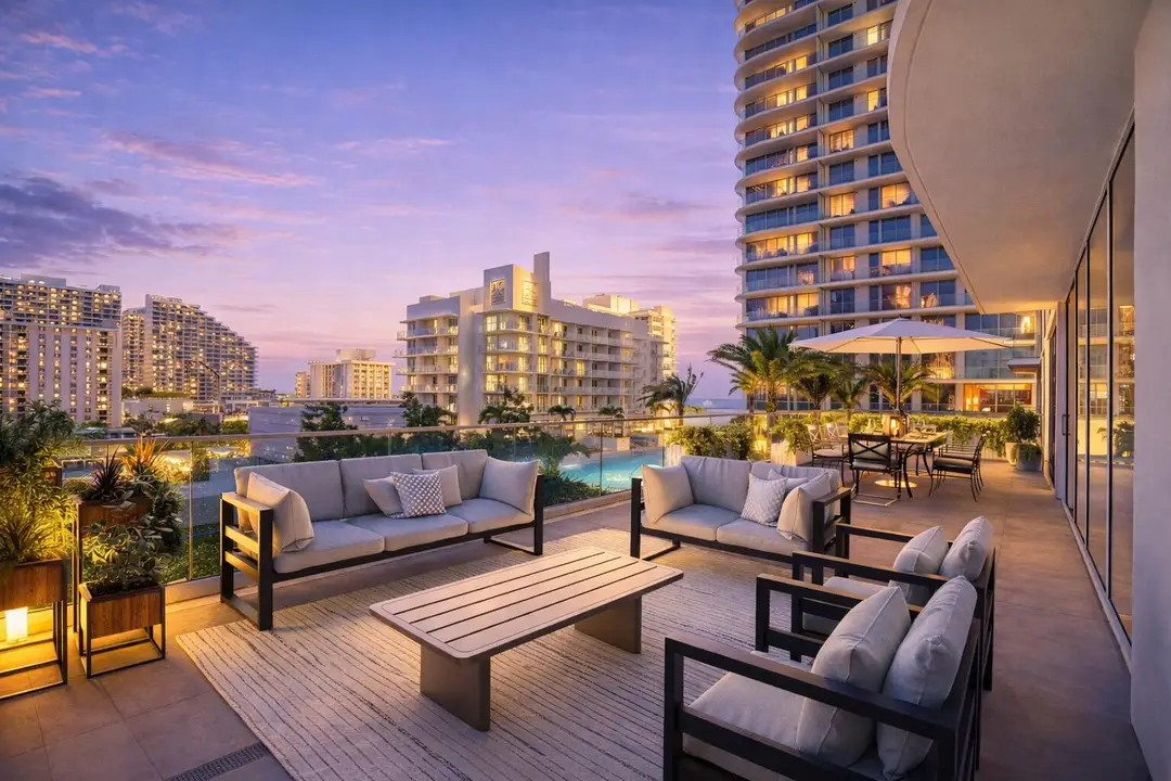 Selene 504S Twilight Terrace View