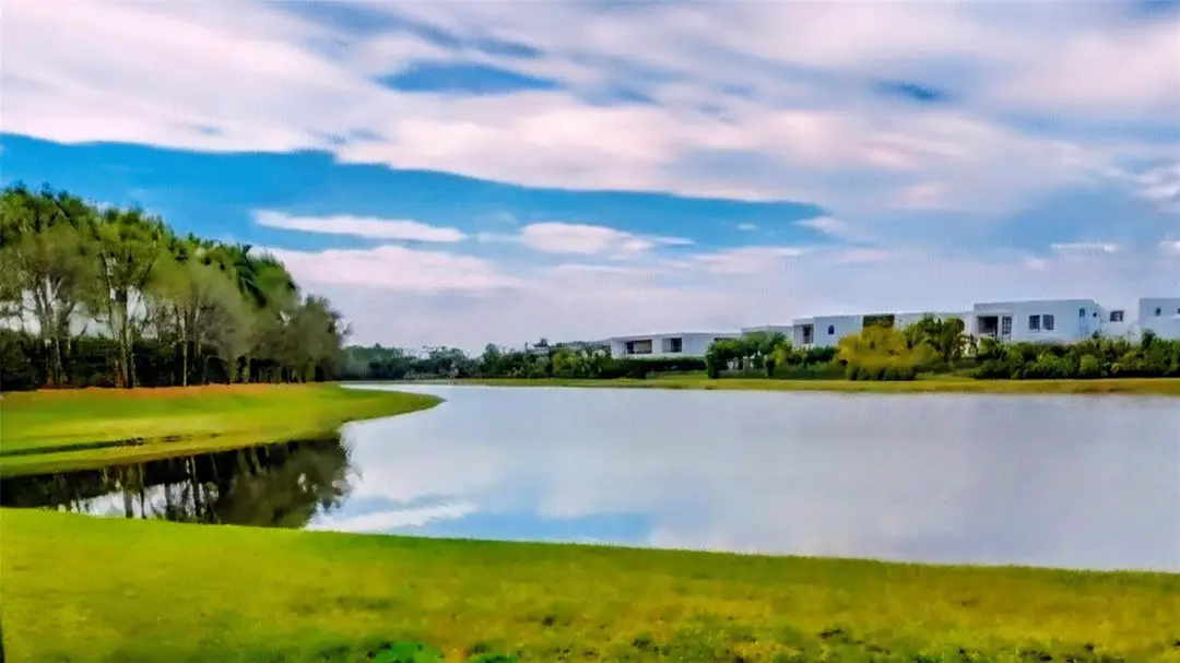 Patio lake view