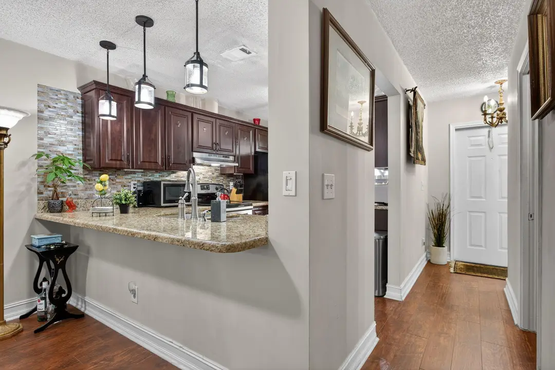 View to Entry and Kitchen